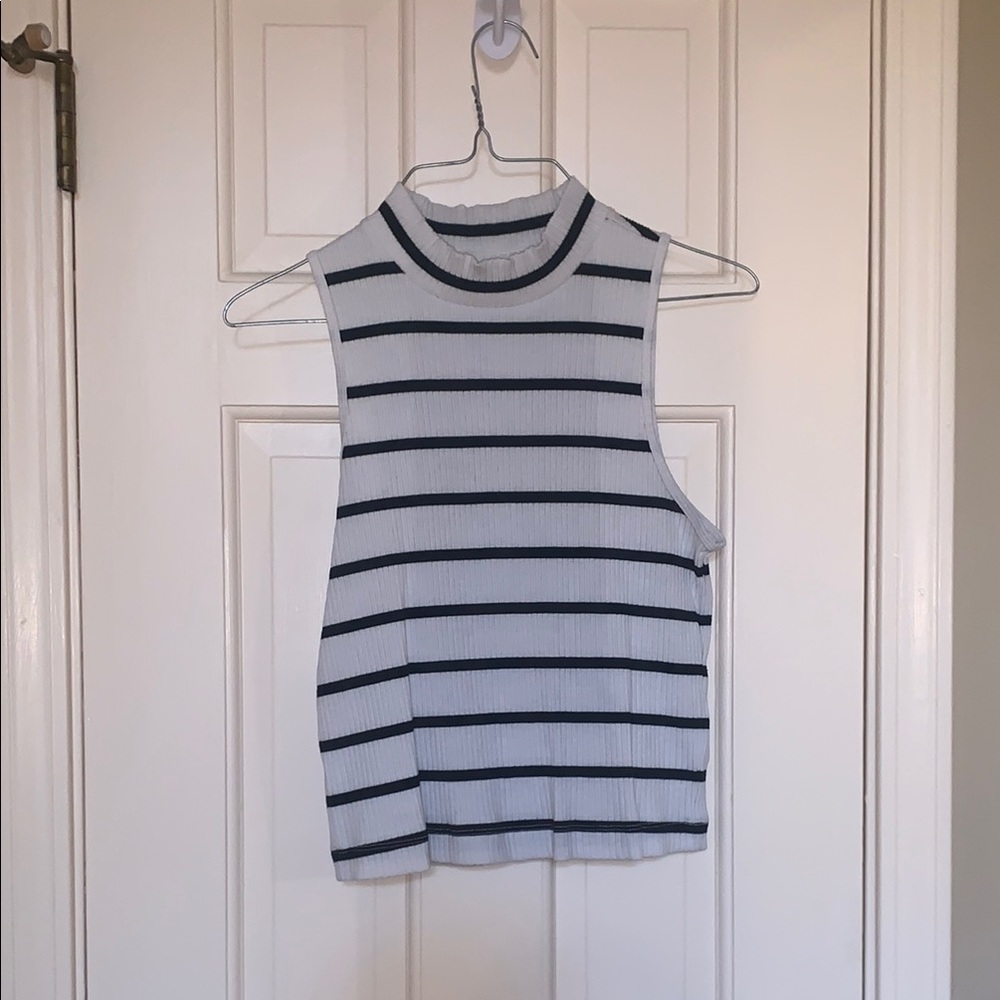 Old Navy Black and White Striped Tank
